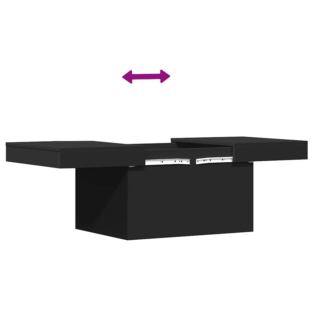 Coffee Table Black 80x55x40 cm Engineered Wood