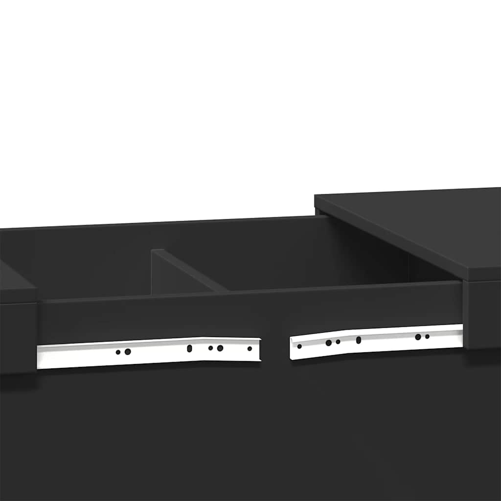 Coffee Table Black 80x55x40 cm Engineered Wood