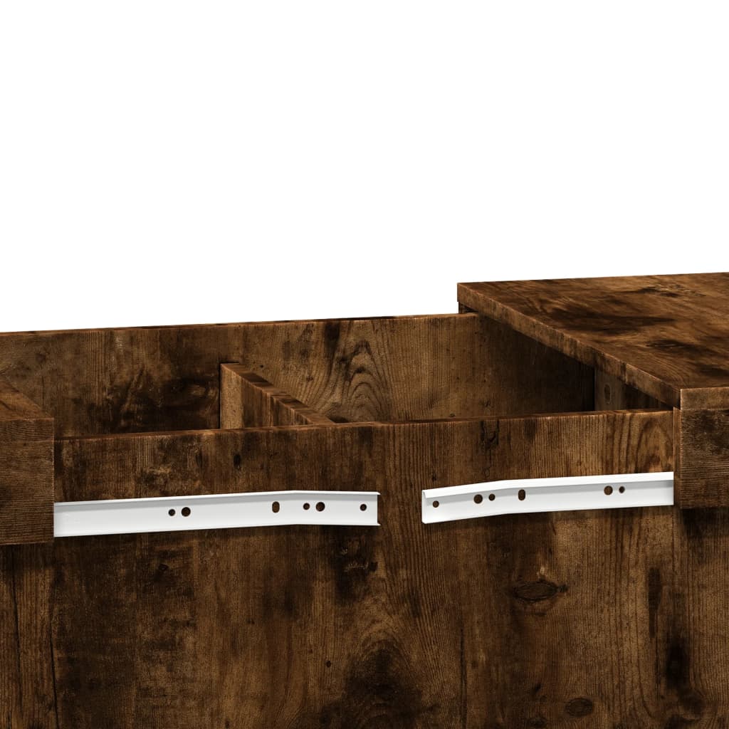 Coffee Table Smoked Oak 80x55x40 cm Engineered Wood