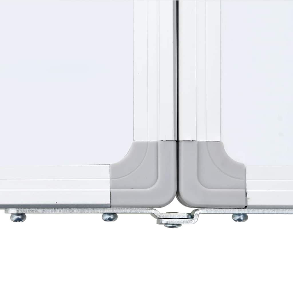 Magnetic Whiteboard Foldable 200x40x1.7 cm Aluminium