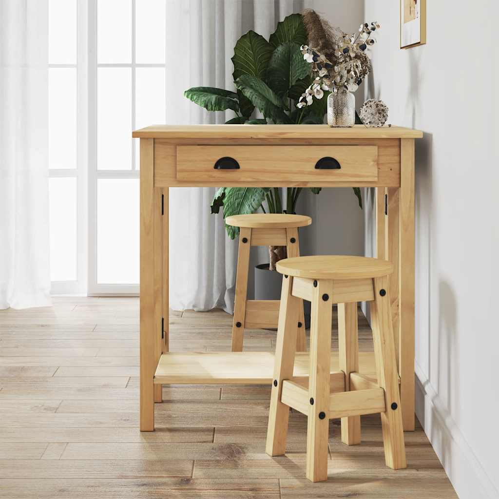 3 Piece Bar Set Solid Wood Pine