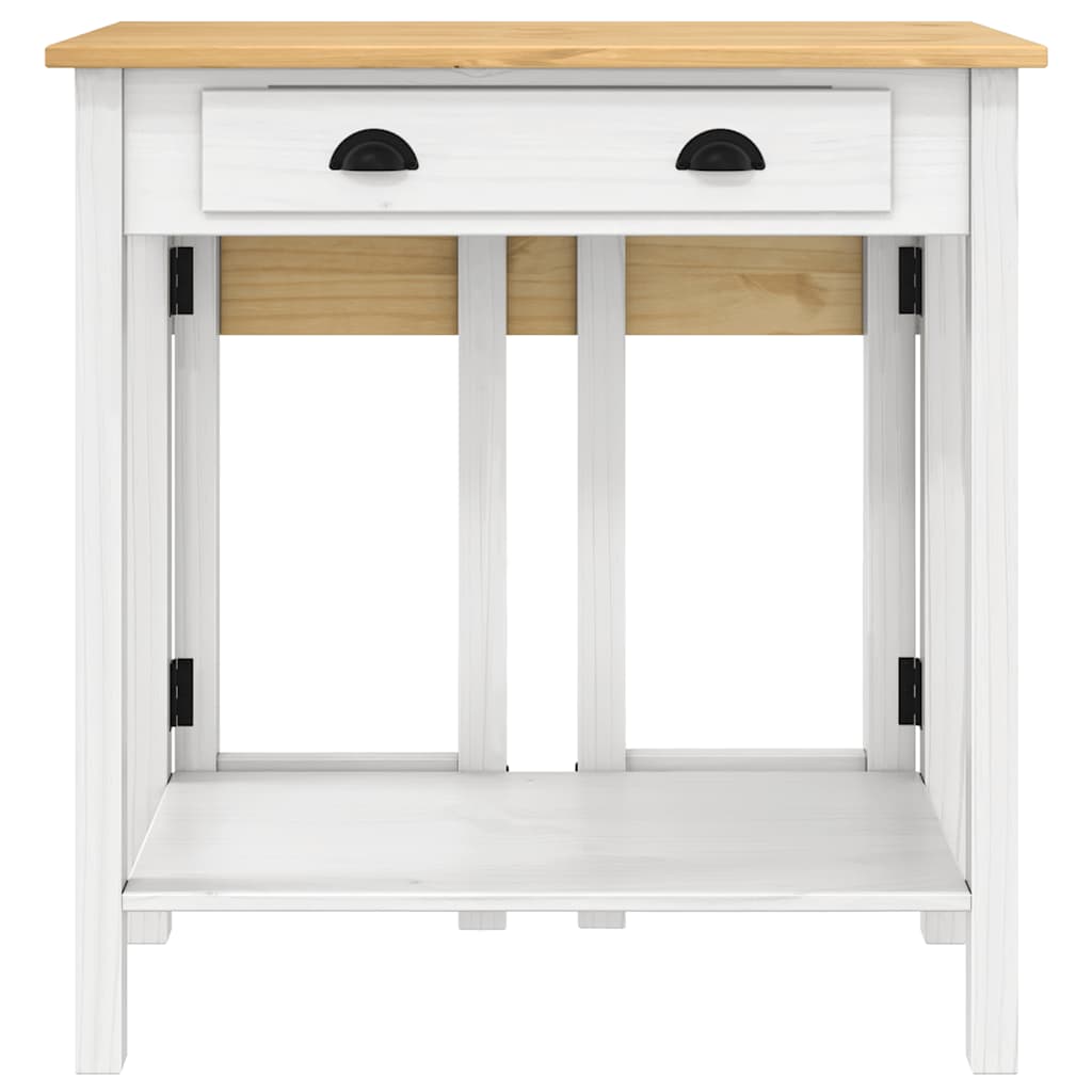 3 Piece Bar Set White Solid Wood Pine