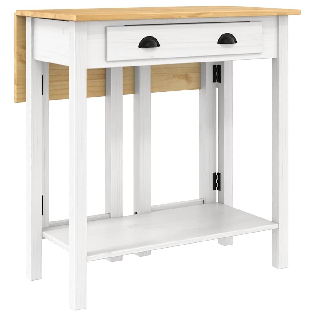 3 Piece Bar Set White Solid Wood Pine