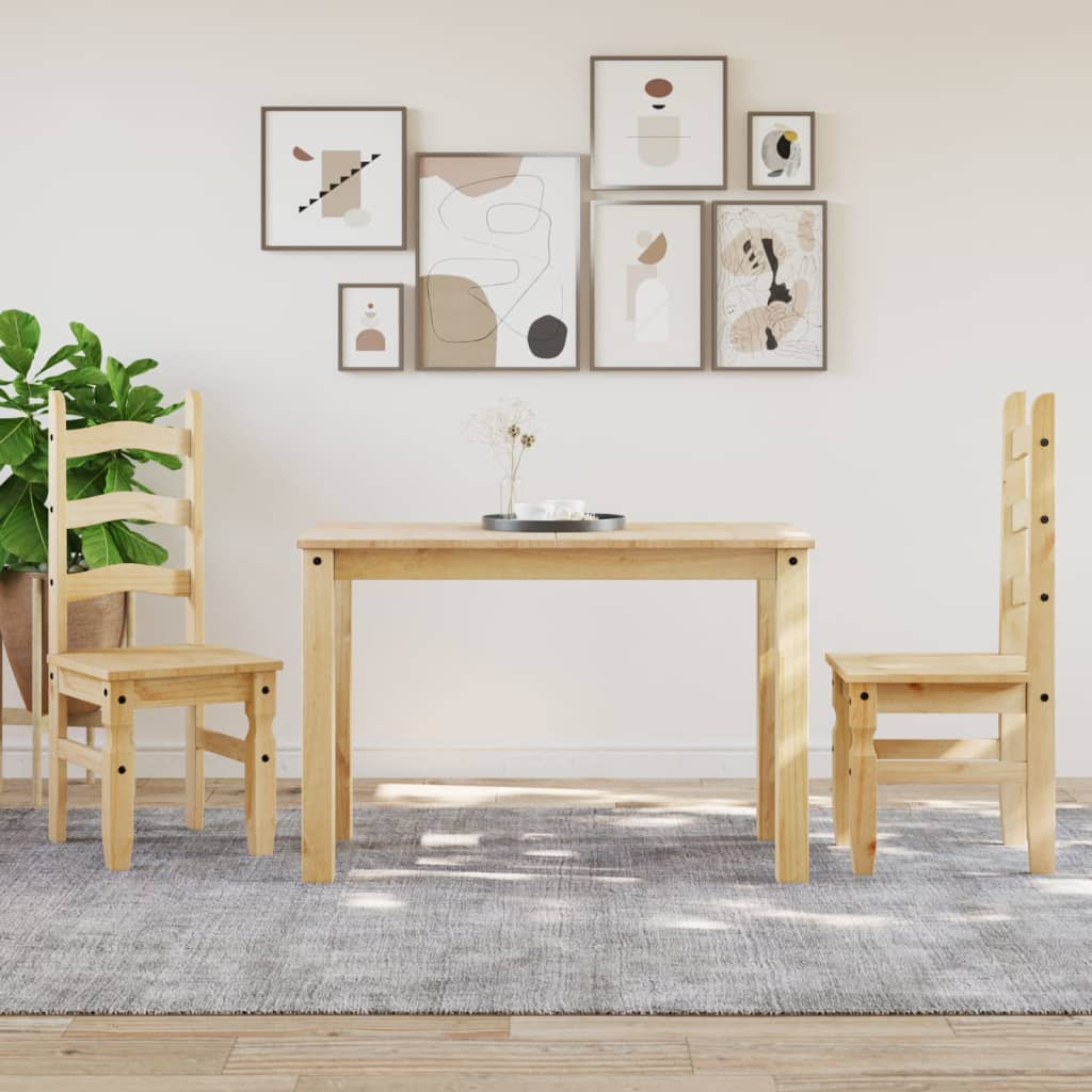 vidaXL Dining Table Panama 117x60x75 cm Solid Wood Pine