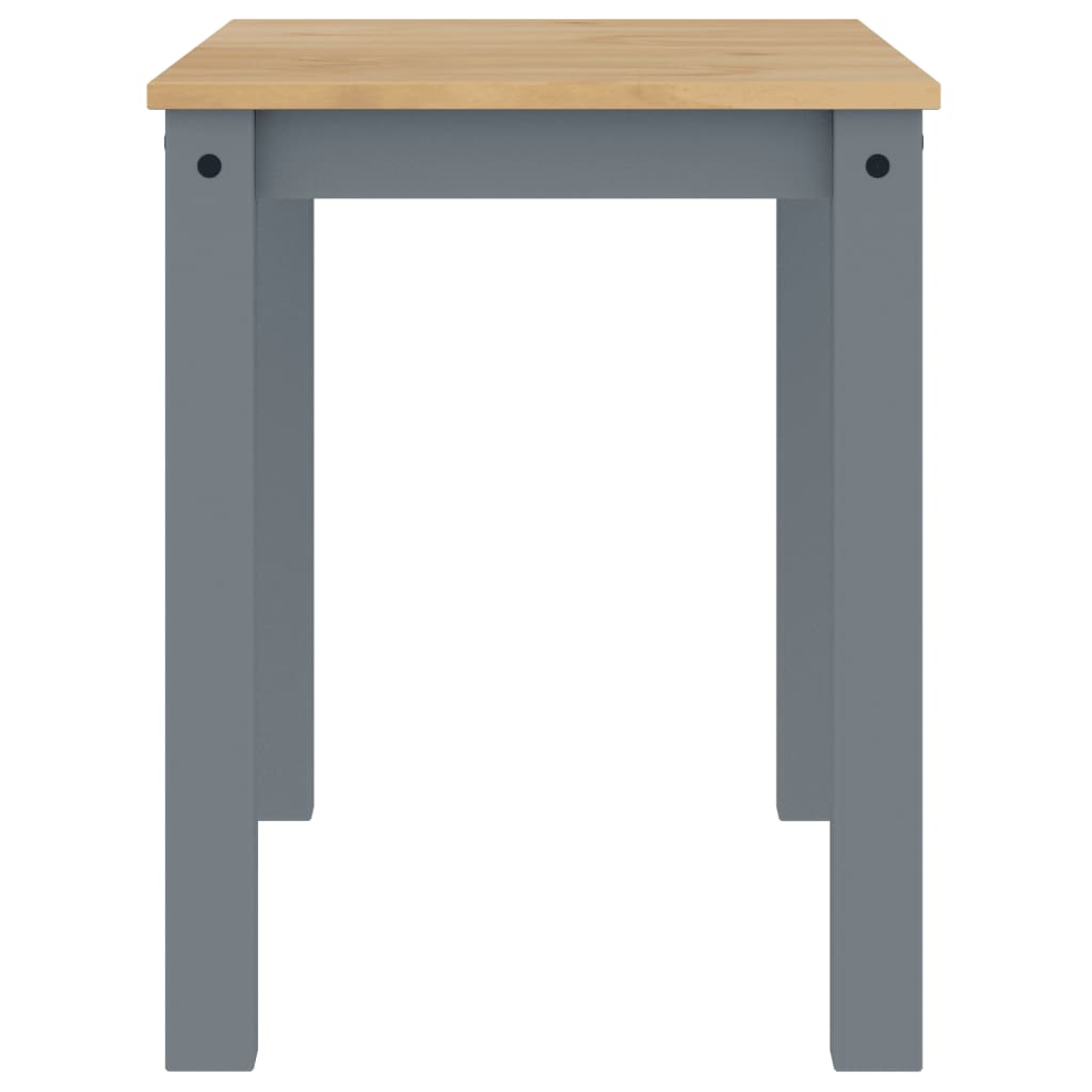 vidaXL Dining Table Panama Grey 117x60x75 cm Solid Wood Pine