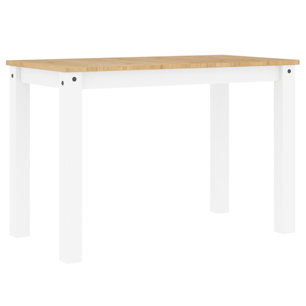 vidaXL Dining Table Panama White 117x60x75 cm Solid Wood Pine