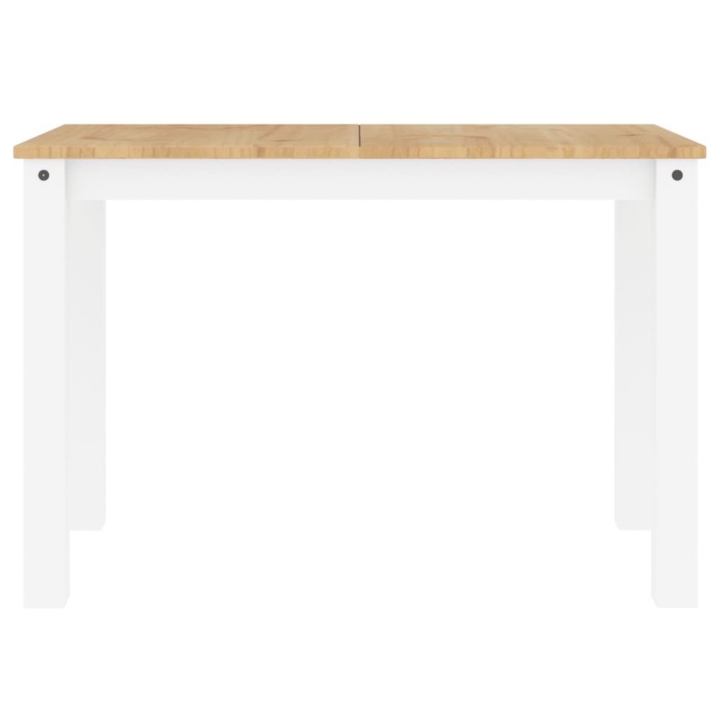 vidaXL Dining Table Panama White 117x60x75 cm Solid Wood Pine