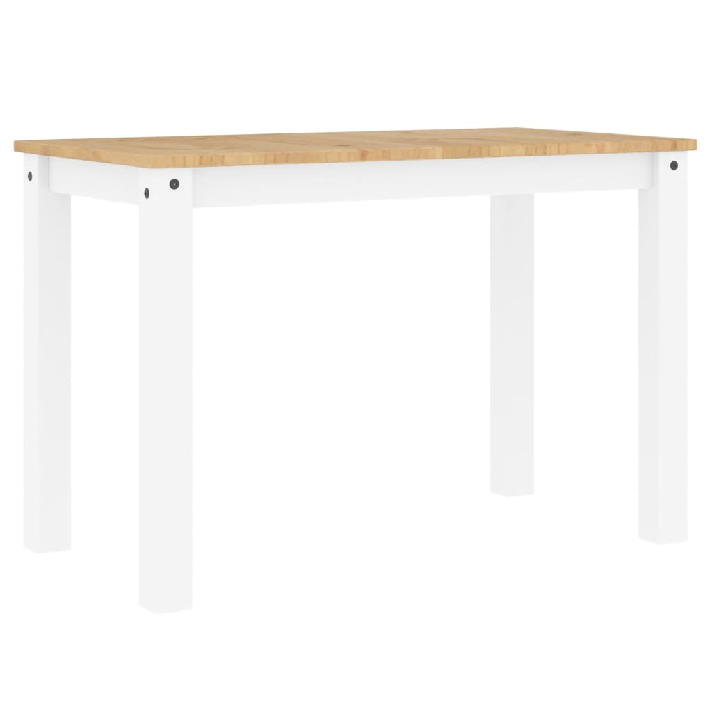 vidaXL Dining Table Panama White 117x60x75 cm Solid Wood Pine