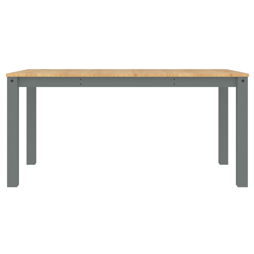 vidaXL Dining Table Panama Grey 160x80x75 cm Solid Wood Pine