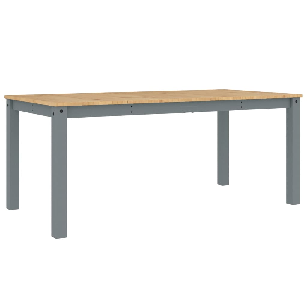 vidaXL Dining Table Panama Grey 180x90x75 cm Solid Wood Pine