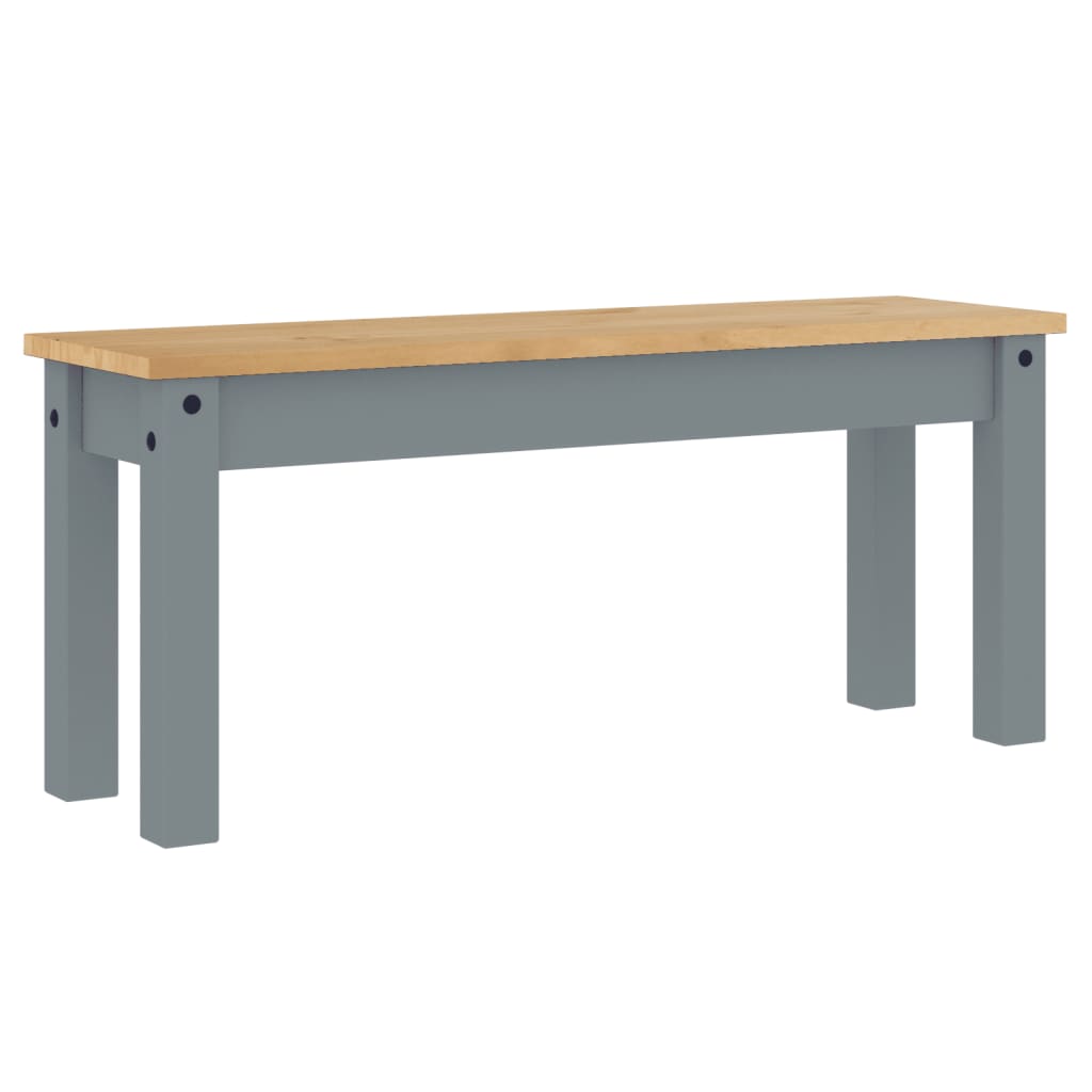Dining Bench "PANAMA" Grey 105x30x45 cm Solid Wood Pine