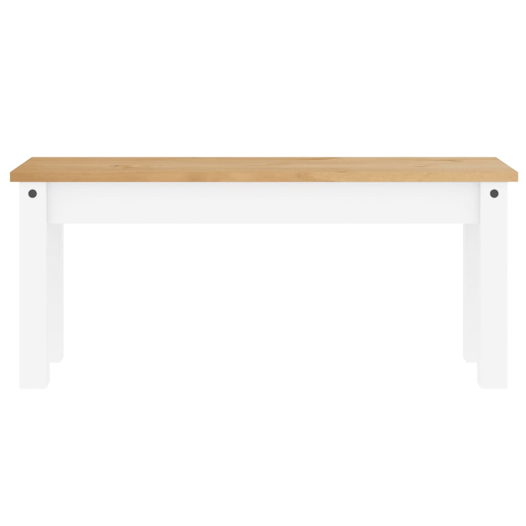 Dining Bench "PANAMA" White 105x30x45 cm Solid Wood Pine