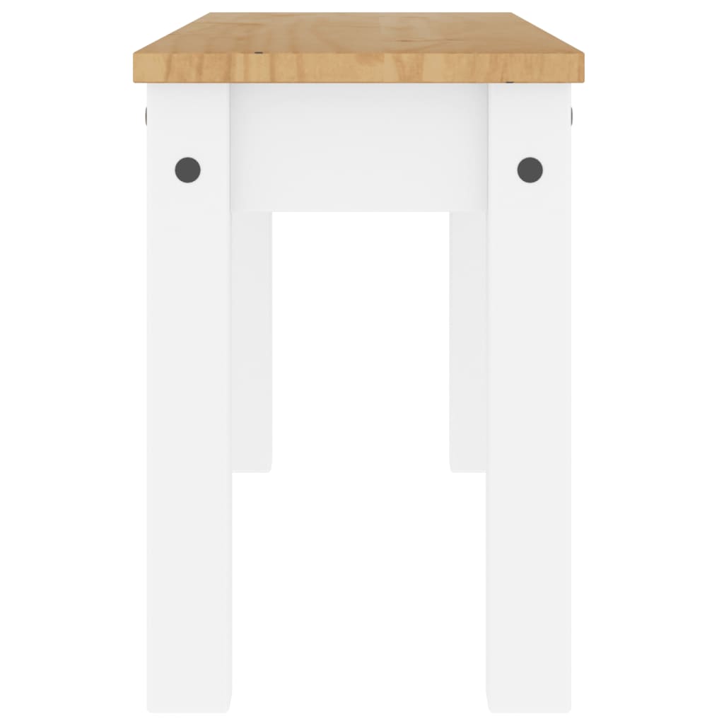 Dining Bench "PANAMA" White 105x30x45 cm Solid Wood Pine