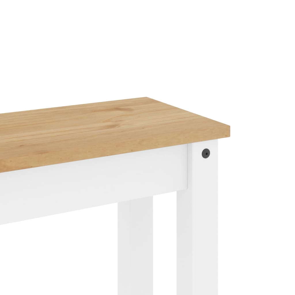 Dining Bench "PANAMA" White 105x30x45 cm Solid Wood Pine