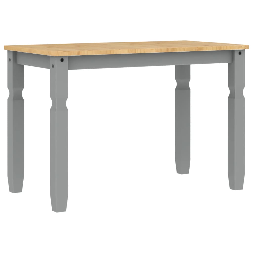 vidaXL Dining Table Corona Grey 112x60x75 cm Solid Wood Pine