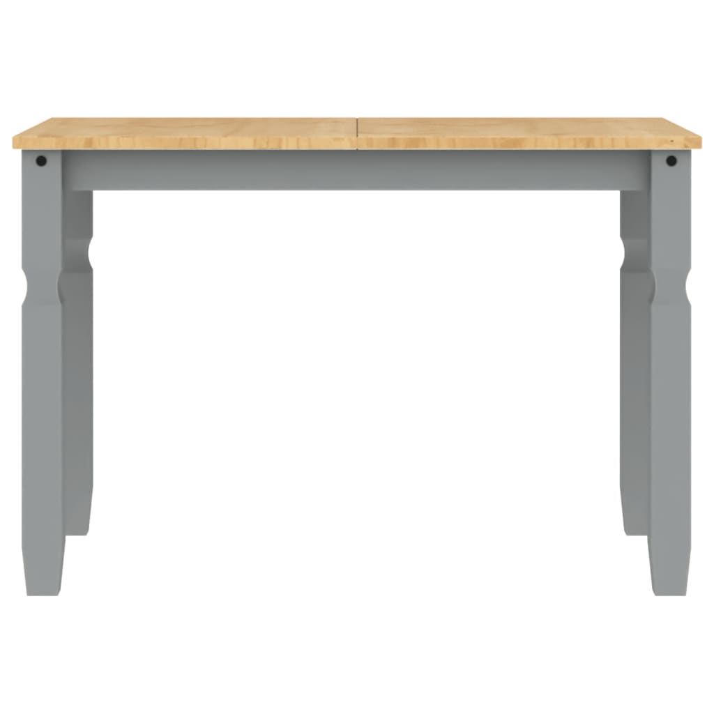 vidaXL Dining Table Corona Grey 112x60x75 cm Solid Wood Pine