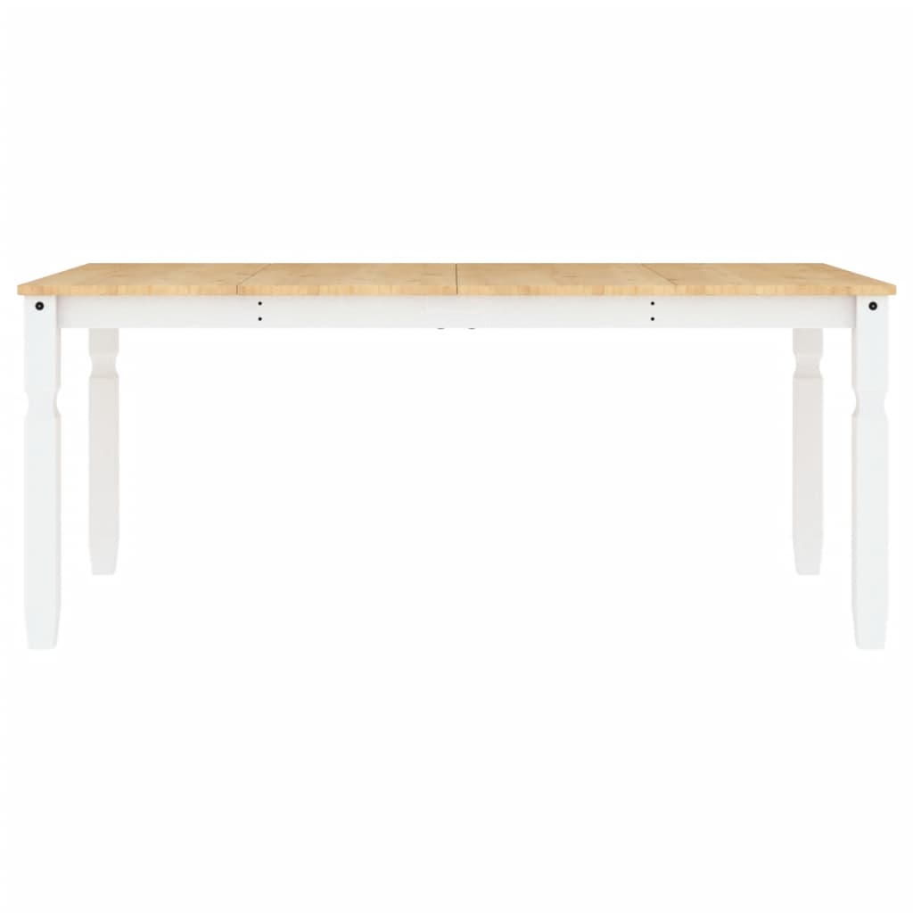 vidaXL Dining Table Corona White 180x90x75 cm Solid Wood Pine