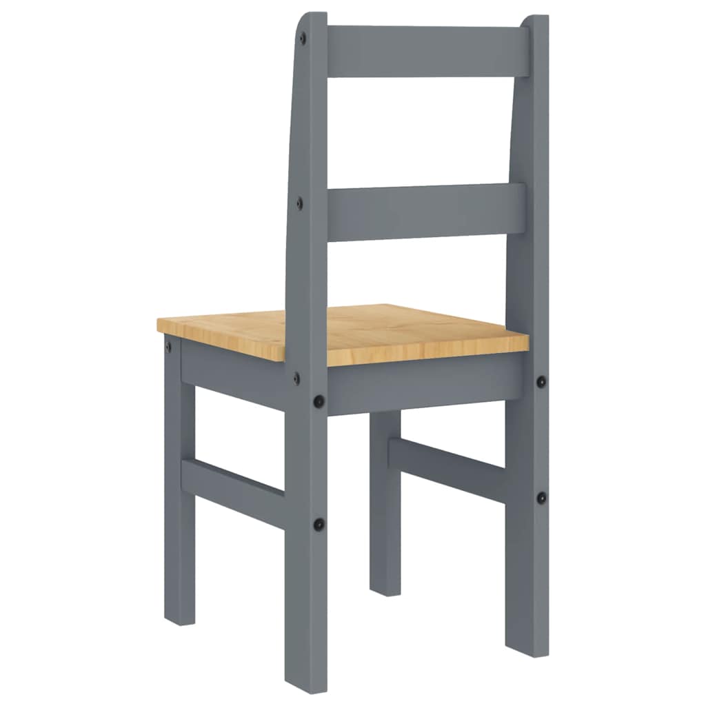 Dining Chairs 2 pcs "PANAMA" Grey 40x46x90 cm Solid Wood Pine