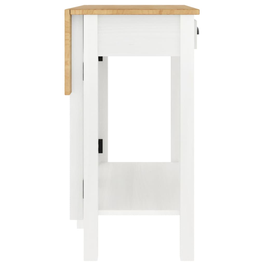 5 Piece Bar Set White Solid Wood Pine