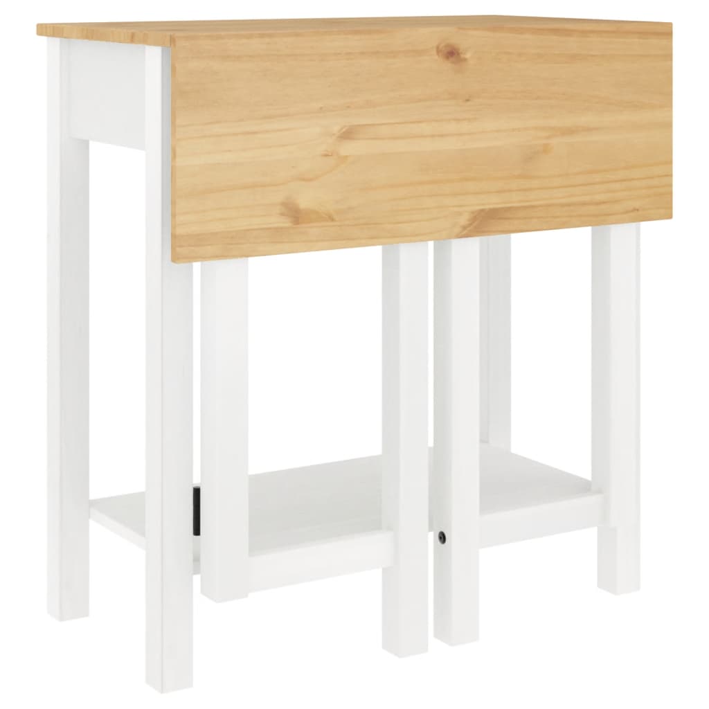 5 Piece Bar Set White Solid Wood Pine