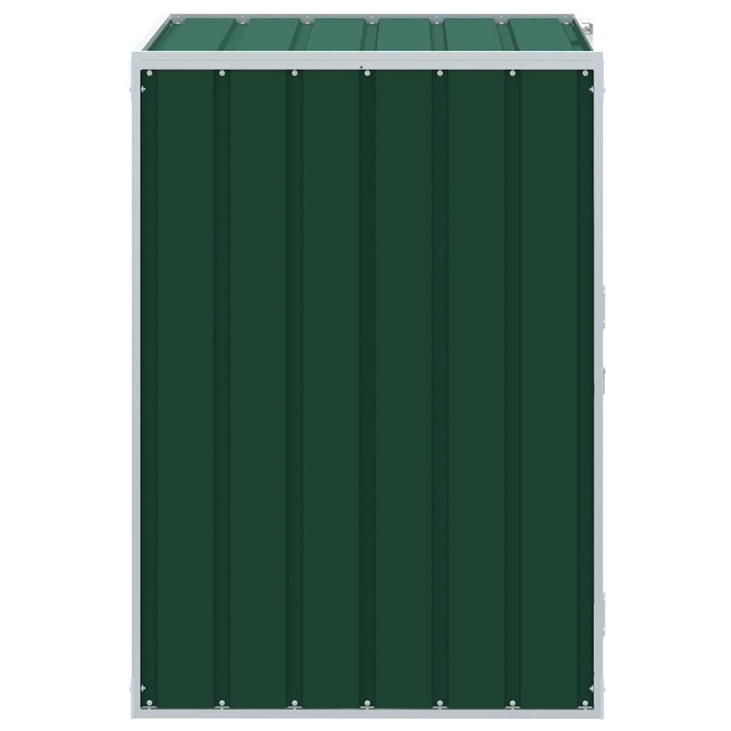 vidaXL Wheelie Bin Storage for Single Bin Green 72x81x115 cm Steel