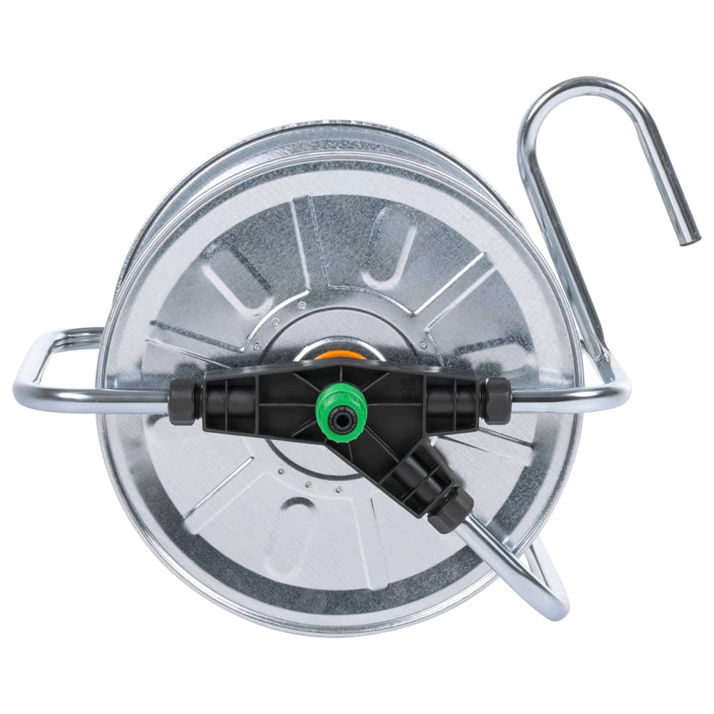 vidaXL Hose Reel Wall Mounted for 50 m 1/2" or 35 m 3/4" Hose Steel