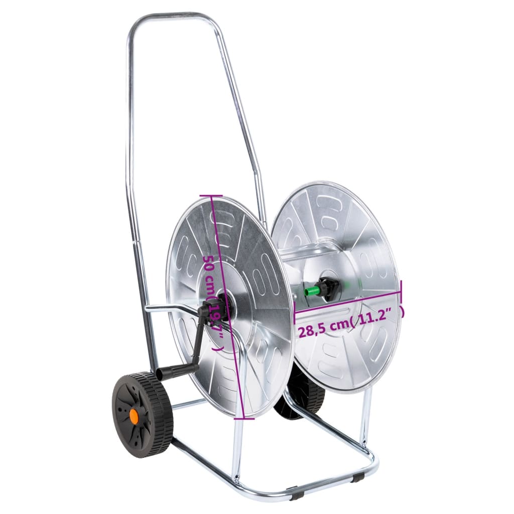 vidaXL Hose Reel Cart for 80 m 3/4" Hose Steel