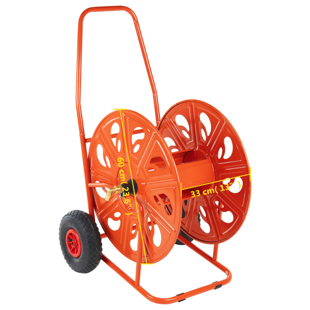 vidaXL Hose Reel Cart for 140 m 3/4" Hose Steel