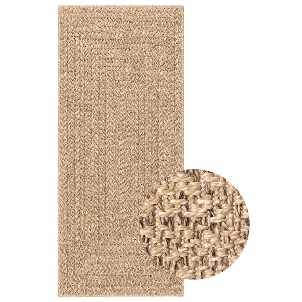 Rug ZIZUR 80x200 cm Jute Look Indoor and Outdoor