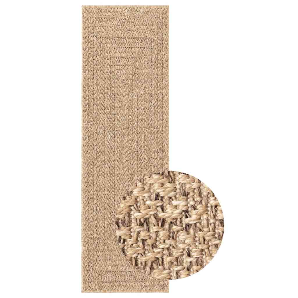 Rug ZIZUR 80x250 cm Jute Look Indoor and Outdoor