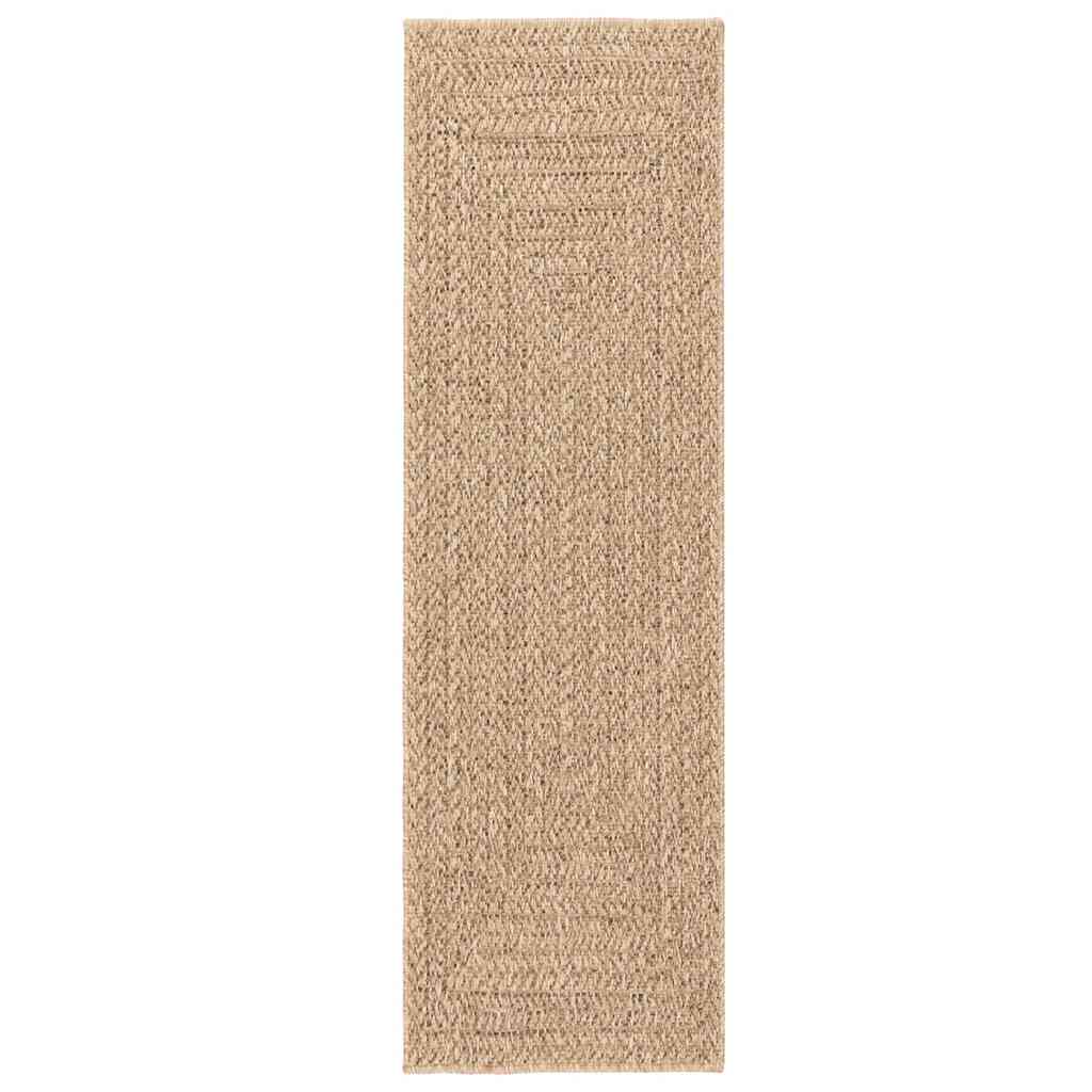 Rug ZIZUR 80x250 cm Jute Look Indoor and Outdoor