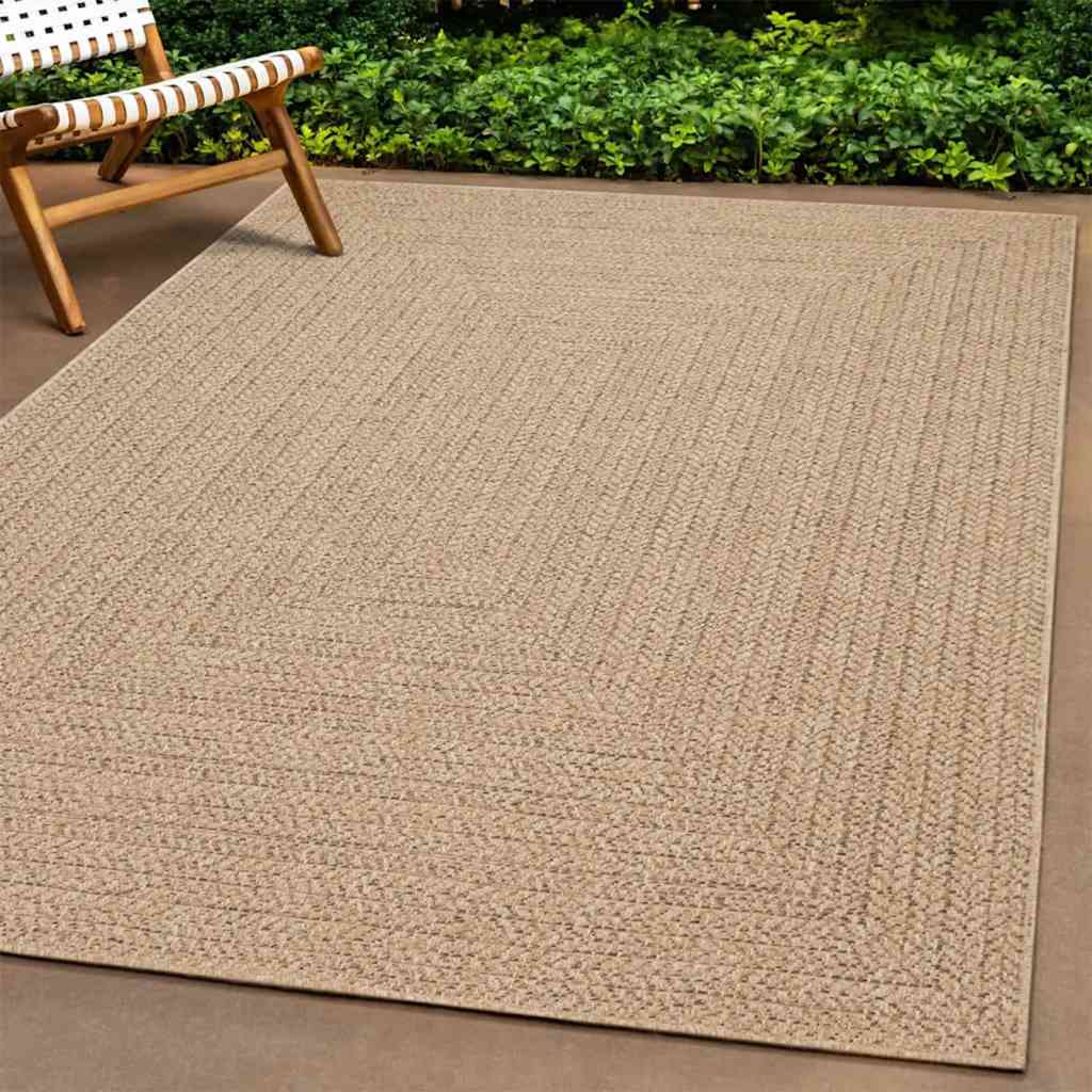 Rug ZIZUR 100x200 cm Jute Look Indoor and Outdoor