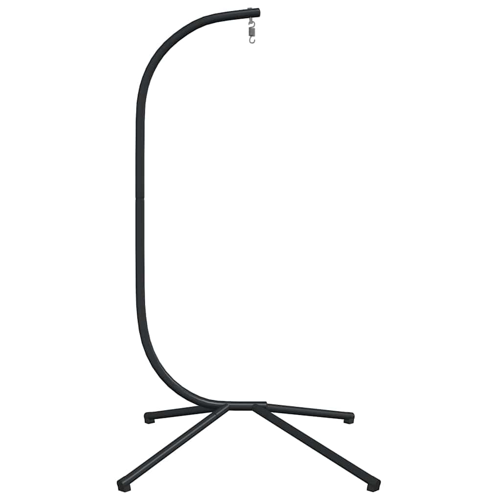 Hanging Egg Chair Stand without Basket Black Steel