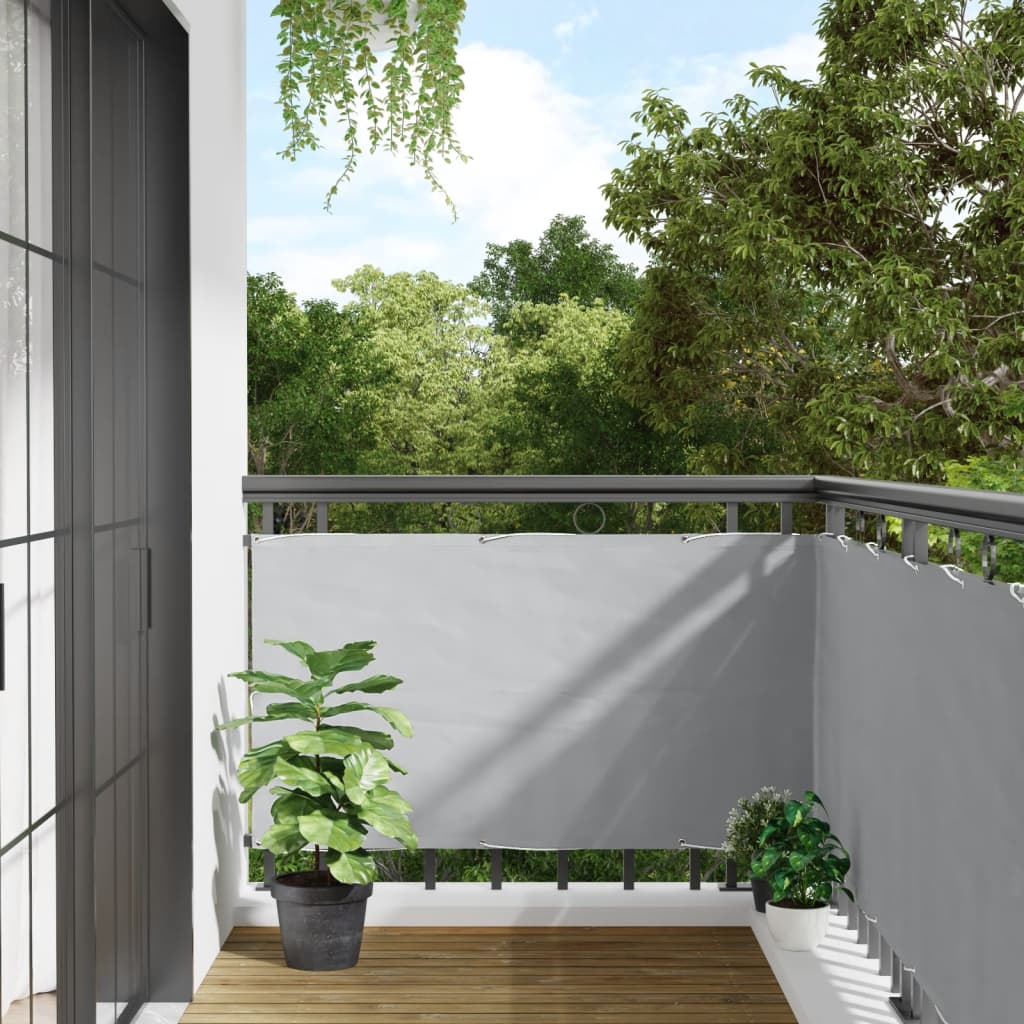 vidaXL Balcony Privacy Screen Grey 300x75 cm PVC