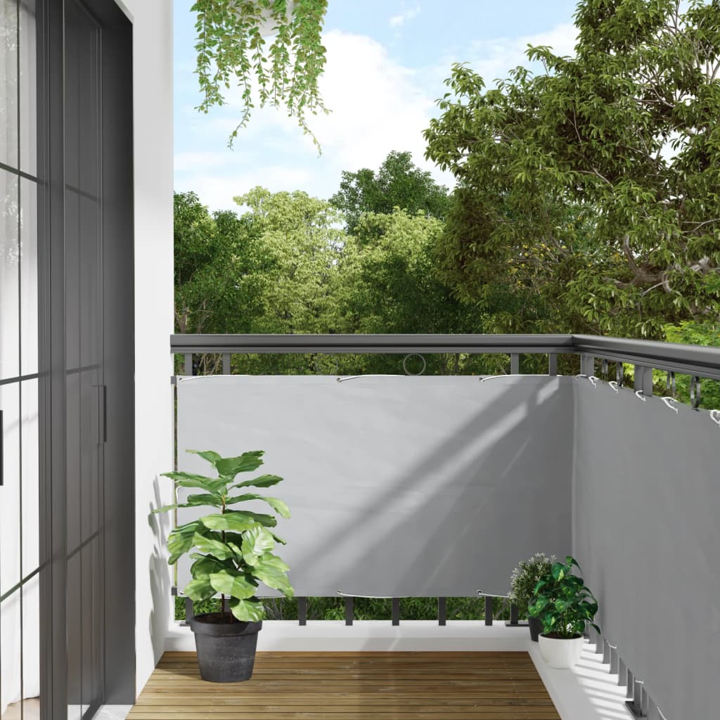 vidaXL Balcony Privacy Screen Grey 700x75 cm PVC