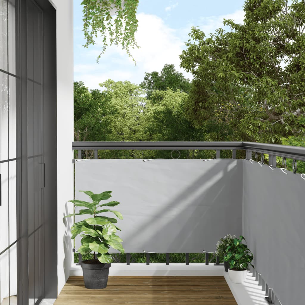 vidaXL Balcony Privacy Screen Grey 1000x75 cm PVC