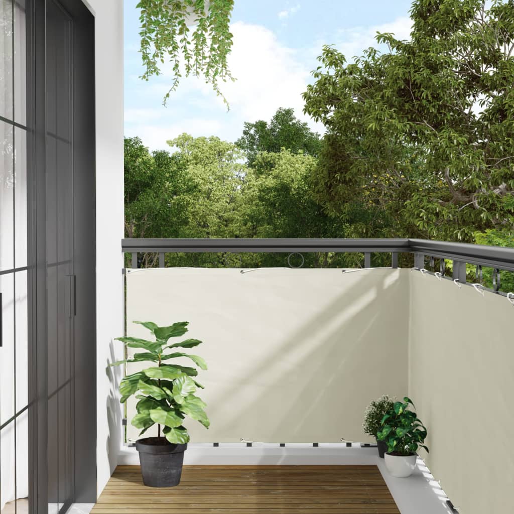 vidaXL Balcony Privacy Screen White 300x90 cm PVC