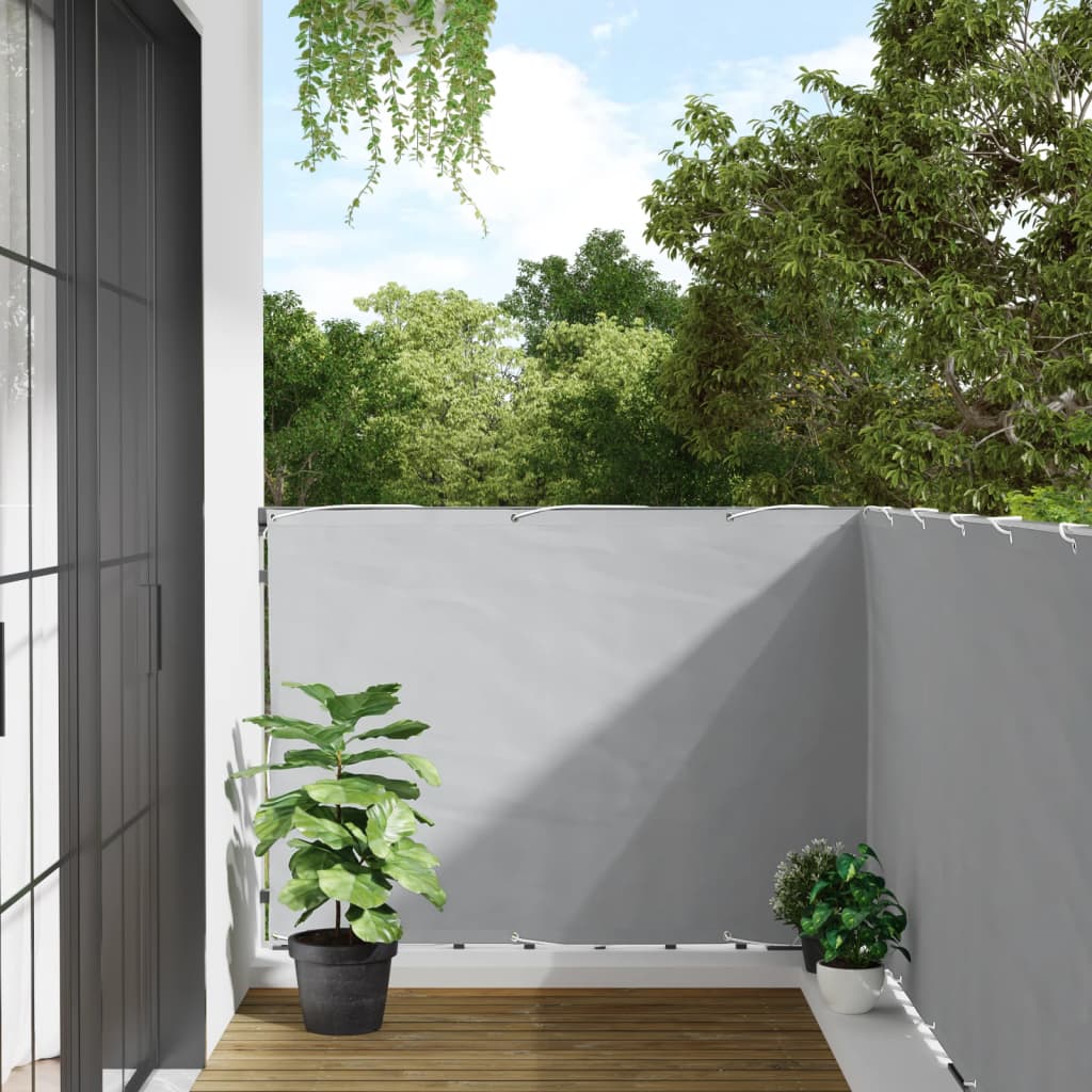 vidaXL Balcony Privacy Screen Grey 400x120 cm PVC