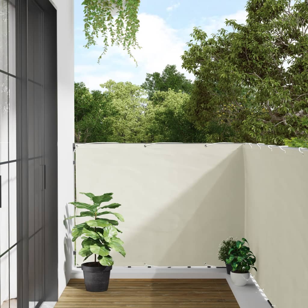 vidaXL Balcony Privacy Screen White 300x120 cm PVC