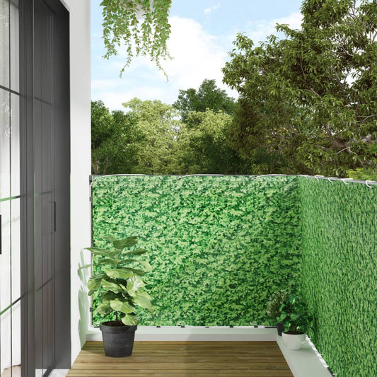 vidaXL Balcony Privacy Screen Plant Look Green 400x120 cm PVC