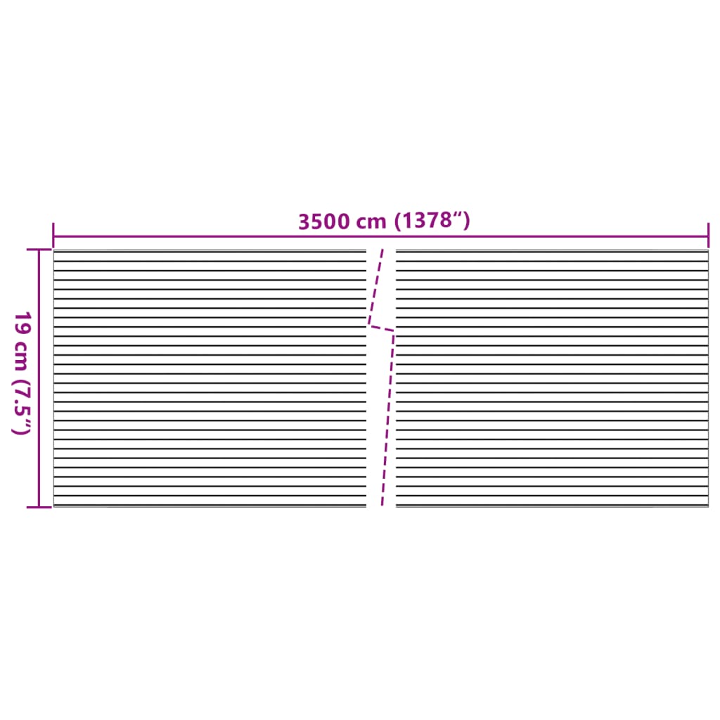 vidaXL Garden Privacy Screen Stone Look Grey 35x0,19 m PVC