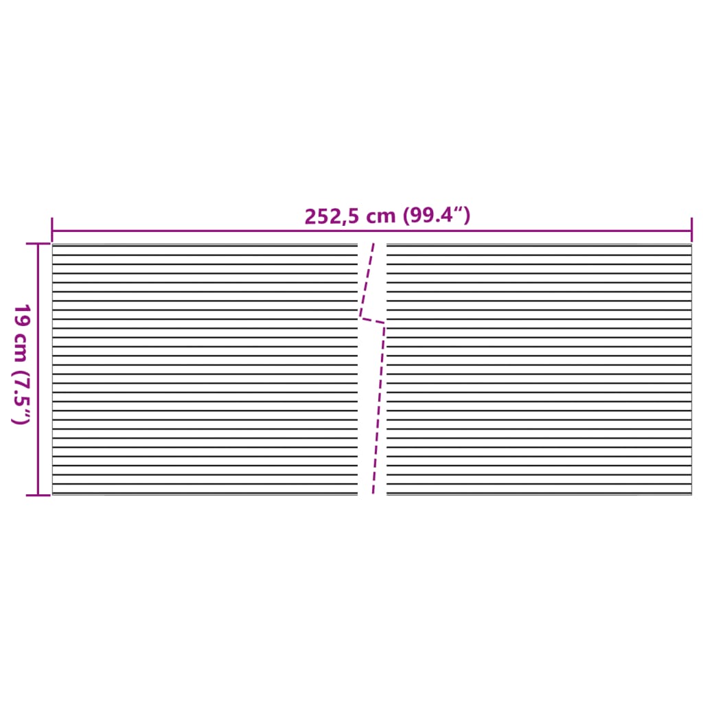 vidaXL Garden Privacy Screens 10 pcs Green 252.5x19 cm PVC