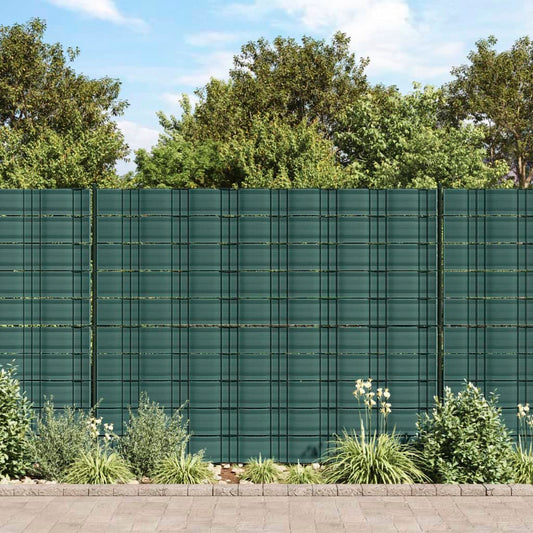 vidaXL Garden Privacy Screens 10 pcs Green 252.5x19 cm PVC