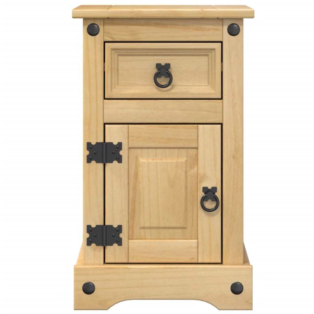 Bedside Cabinet "Corona" 35x32,5x58 cm Solid Wood Pine