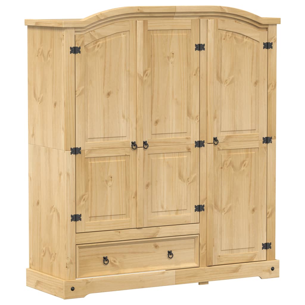 vidaXL Wardrobe Corona 151.5x52x170 cm Solid Wood Pine