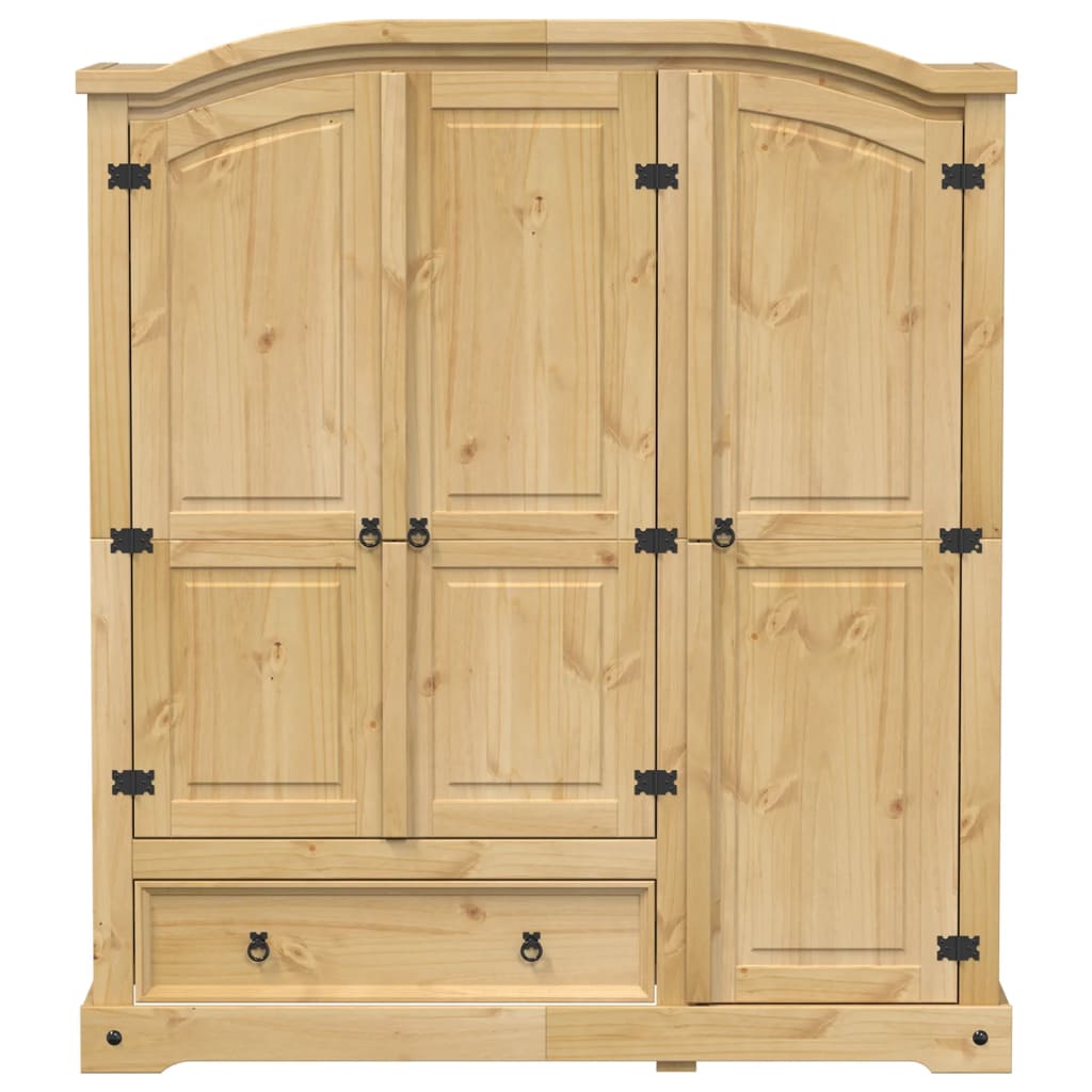 vidaXL Wardrobe Corona 151.5x52x170 cm Solid Wood Pine