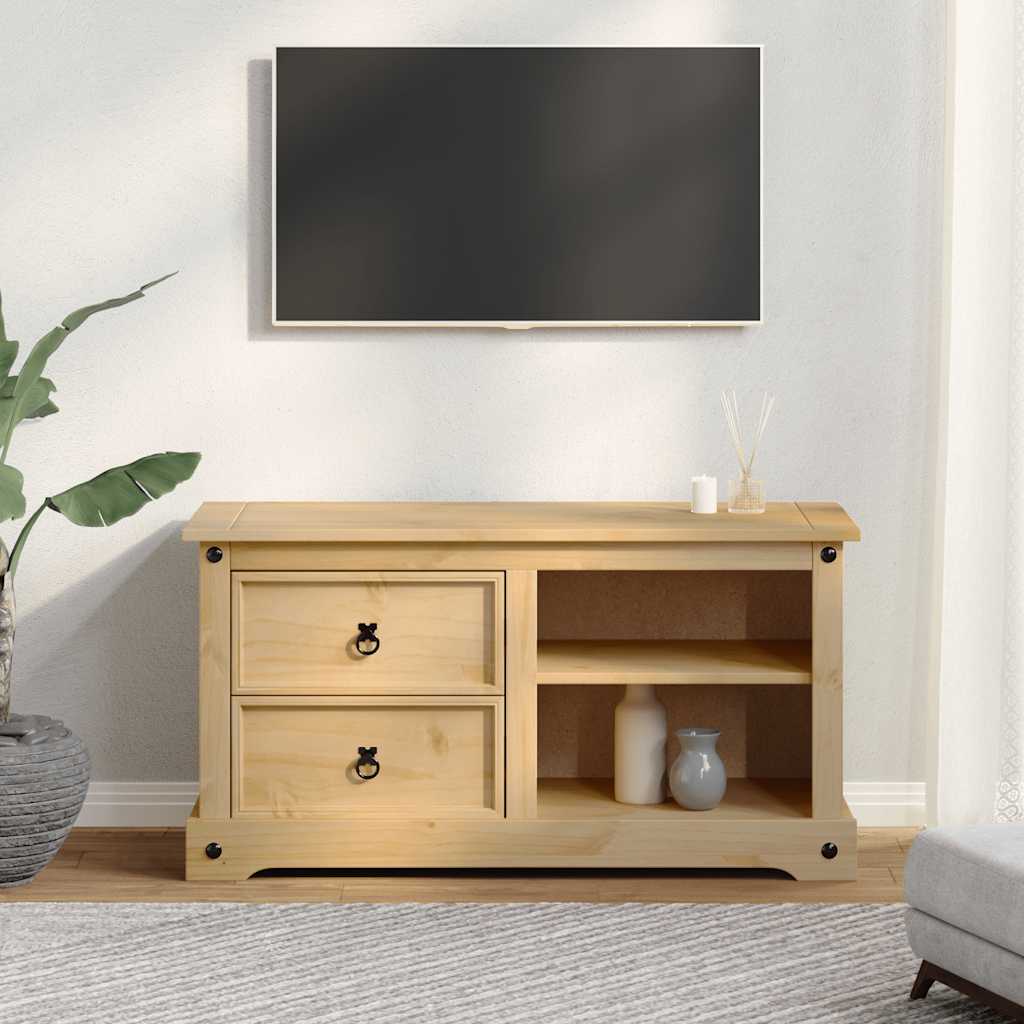 TV Cabinet "Corona" 100x40x52 cm Solid Wood Pine