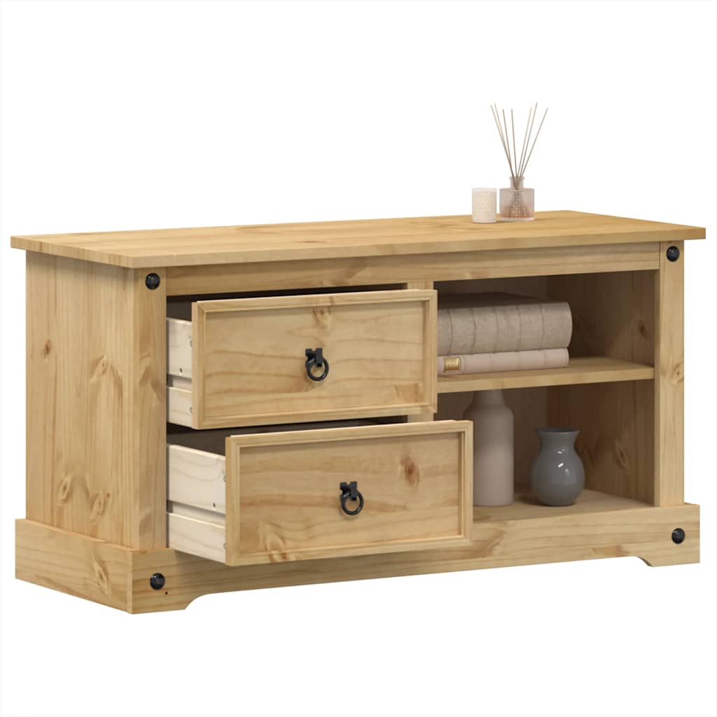 TV Cabinet "Corona" 100x40x52 cm Solid Wood Pine