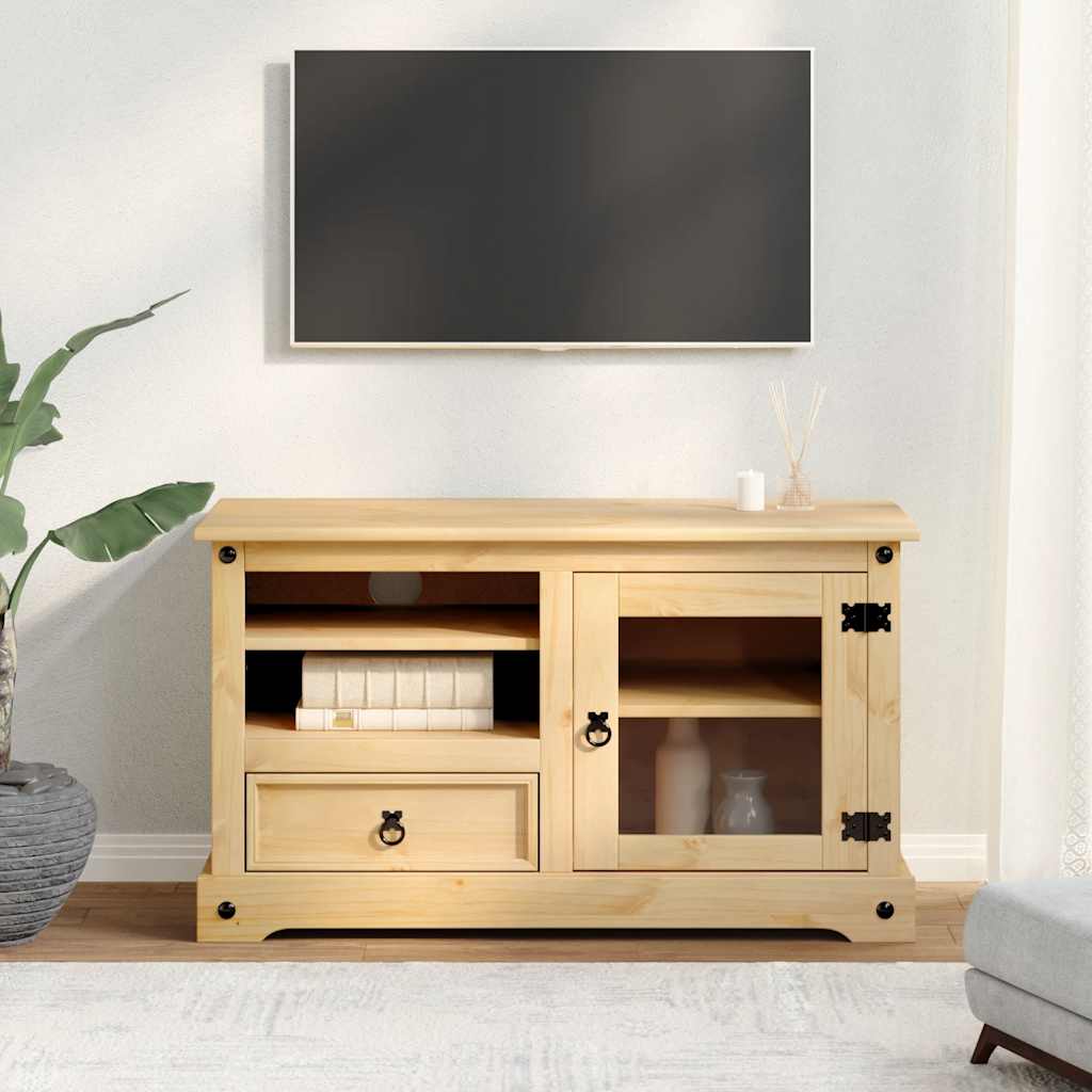 TV Cabinet "Corona" 100x45x58 cm Solid Wood Pine