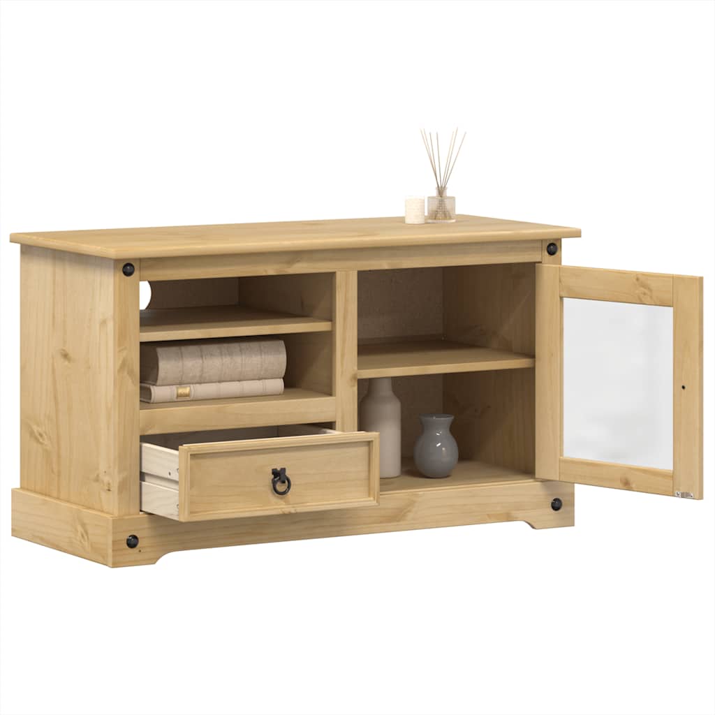 TV Cabinet "Corona" 100x45x58 cm Solid Wood Pine